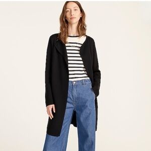 J. Crew Juliette Collarless Sweater Blazer Black Size XS NEW